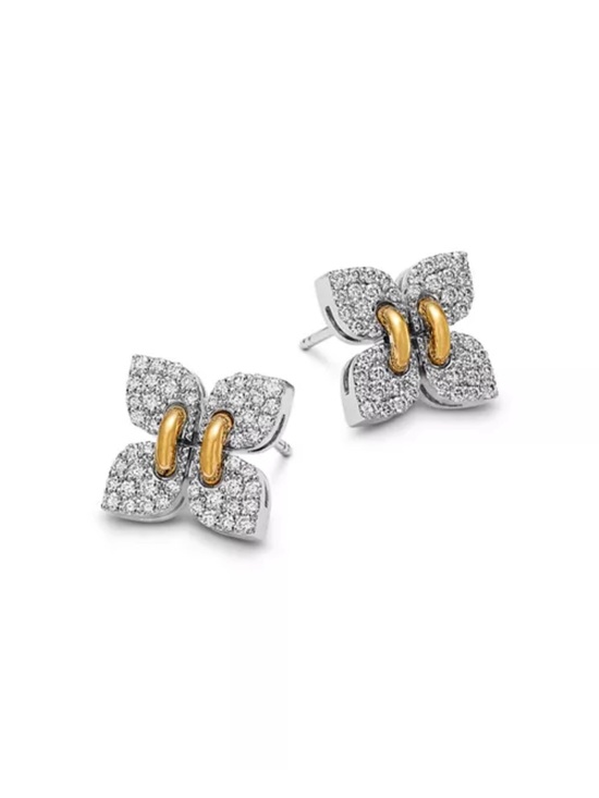 Jewelry - Roberto Coin “Love in Verona Diamond Pavé’ Flower Stud